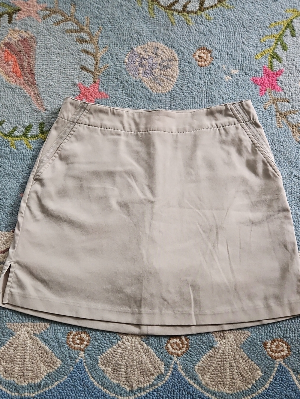 Lady Hagen Beige Golf/activewear Skirt with Back Zip